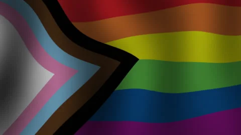 Inter Progress Pride Flag. Stock Footage 207784892