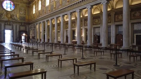 Inter view in the marvelous Basilica of Santa Maria Maggiore in Rome, Italy. Vidéo 160230525