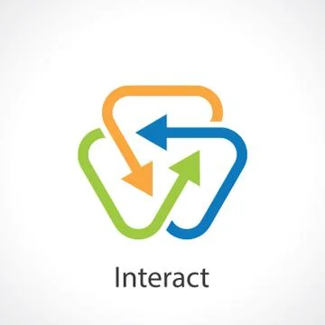 Interact abstract icon Stock Illustration