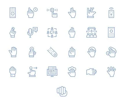 Interact Vector Icon Library with 25 Regular Line 256x256 Pixel Optimized D.. Stockillustratie