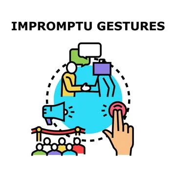 Interacting person communication public speaking audience concept Illustration