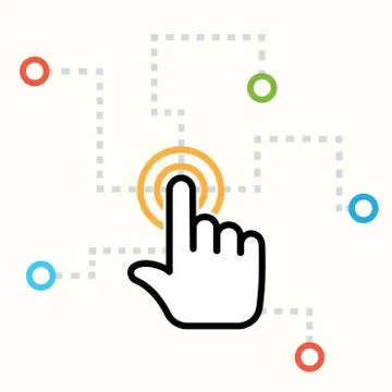 Interaction abstract icon Stock Illustration