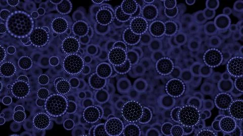 Interaction between bacteria. Design. Abstract medical background with fast Stock Illustration