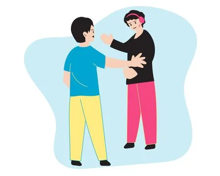 An Interaction between Teamwork Illustration Illustrazione stock