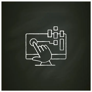 Interaction data chalk icon イラスト素材