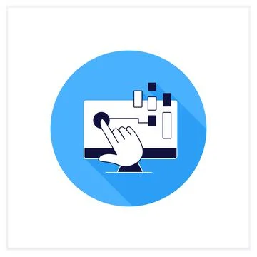 Interaction data flat icon イラスト素材