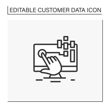 Interaction data line icon イラスト素材