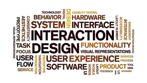 Interaction design animated word cloud,animation tag kinetic typography loop. Stock-Footage 328061187