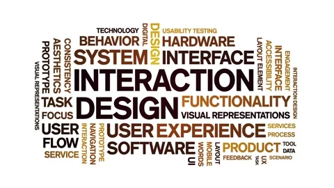 Interaction design animated word cloud,animation tag kinetic typography loop. Video stock 328061203