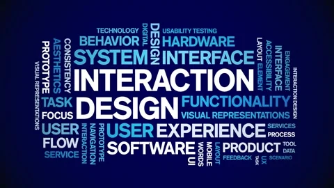 Interaction design animated word cloud,animation tag kinetic typography loop. Stock Footage 328061839
