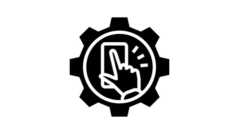 Interaction design ux ui glyph icon animation Stock Footage 326150265