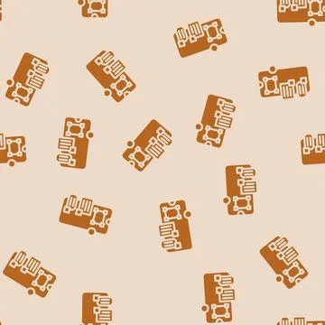 Interaction design ux ui glyph vector seamless pattern Illustrazione stock