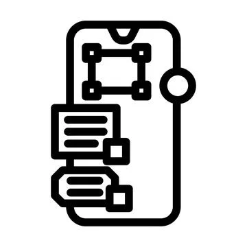 Interaction design ux ui line icon vector illustration イラスト素材