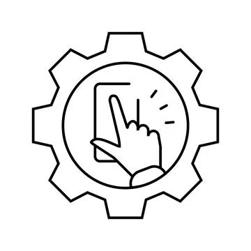 Interaction design ux ui line icon vector illustration 스톡 일러스트