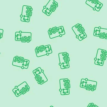 Interaction design ux ui line vector seamless pattern Stock Illustration