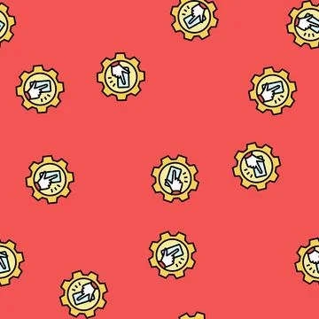 Interaction design ux ui vector seamless pattern Stock Illustration