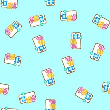Interaction design ux ui vector seamless pattern イラスト素材