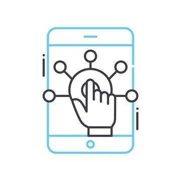Interaction designer line icon, outline symbol, vector illustration, concept 스톡 일러스트