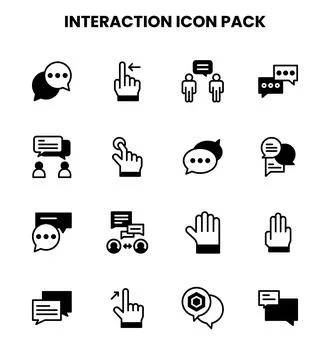 Interaction DuoTone Graphics Icons Pack Illustrazione stock