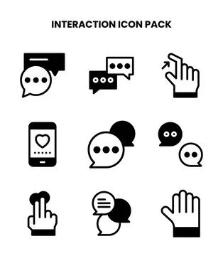 Interaction DuoTone Graphics Icons Pack イラスト素材