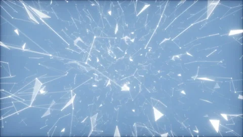 The interaction of elements in space.3d rendered abstract plexus shapes Stock Footage 97507644