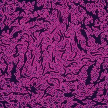 Interaction of flexible elastic forms 3d rendering abstract pattern Illustrazione stock