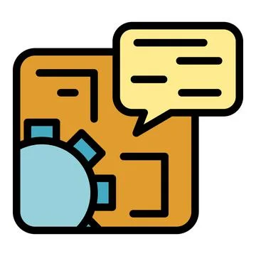 Interaction icon color outline vector イラスト素材