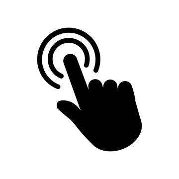 Interaction icon in flat style. Touch symbol Stock Illustration