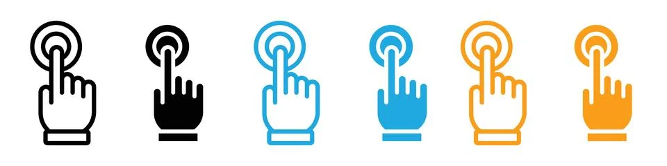 Interaction icon logo set vector イラスト素材