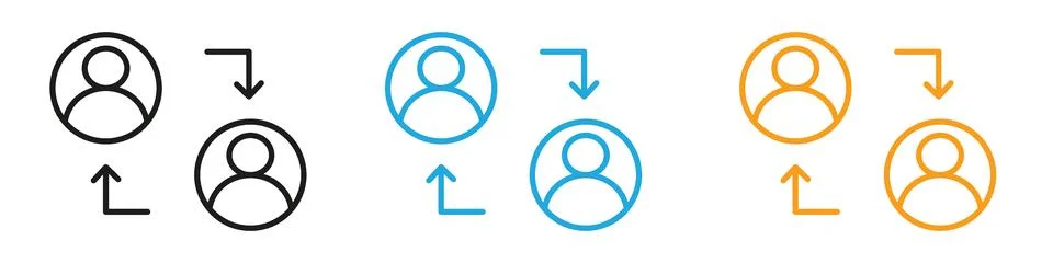 Interaction icon mark in filled style Illustrazione stock