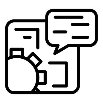 Interaction icon, outline style Stockillustratie