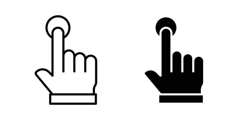 Interaction icon solid, line, and editable vector set. 库存插图