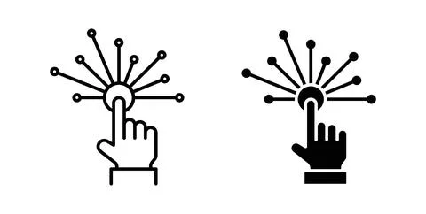 Interaction icon vector art Illustrations Stock Illustration