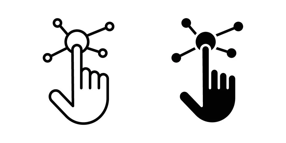 Interaction icon vector design illustrations Stock Illustration