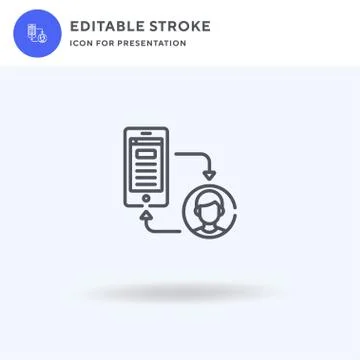 Interaction icon vector, filled flat sign, solid pictogram isolated on white Illustrazione stock
