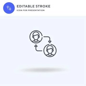 Interaction icon vector, filled flat sign, solid pictogram isolated on white イラスト素材