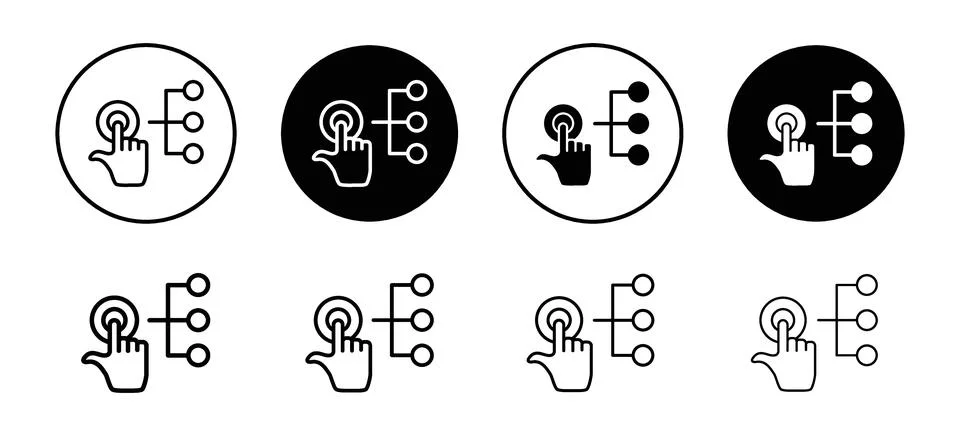 Interaction icon vector set collection for web Illustrazione stock