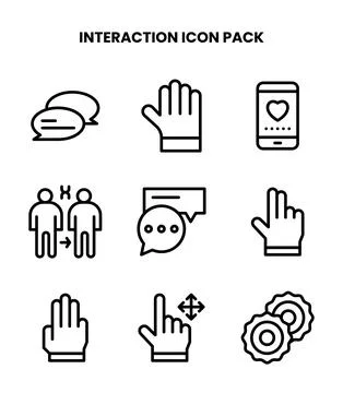 Interaction Line UI Icons Pack イラスト素材