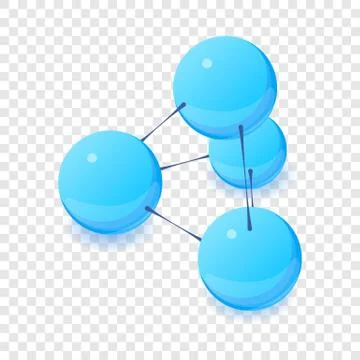 Interaction molecule icon, isometric 3d style Ilustración de archivo