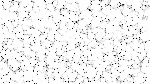 Interaction of molecules on white background -  Abstract  Animation Stock Footage 70405214