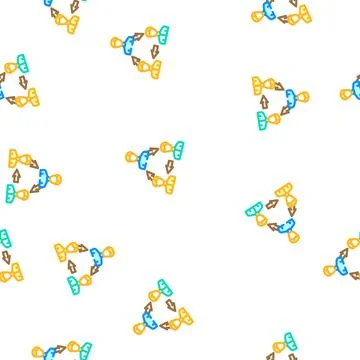 Interaction people vector seamless pattern イラスト素材