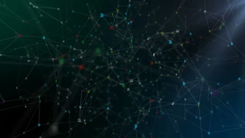 Interaction processes in the Internet space.Seamless loop.Social network Stock Footage 97339732