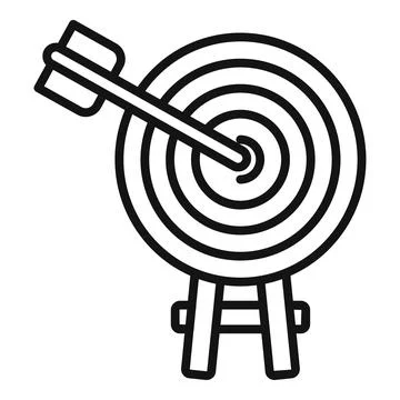 Interaction target icon outline vector. Digital service Stockillustratie