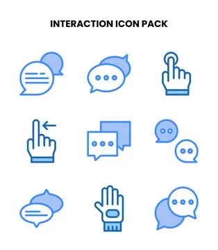 Interaction Two Colour UI Icons Pack イラスト素材