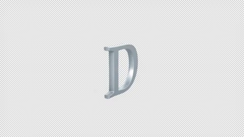 Interactive 3D Alphabet Letters for D-Learning Platforms Stock Footage 272416011