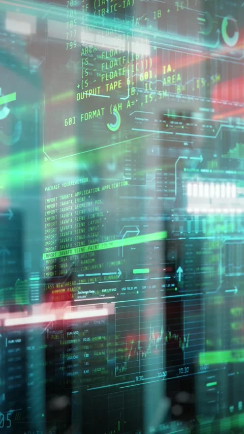 Interactive 3D charts with urban high-rise scenery. Stock Footage 327903491