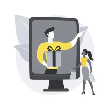 Interactive advertising abstract concept vector illustration. Stock Illustration