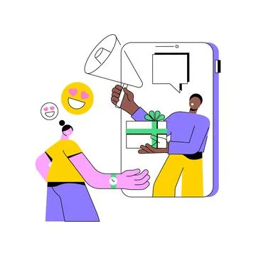 Interactive advertising abstract concept vector illustration. Stock Illustration