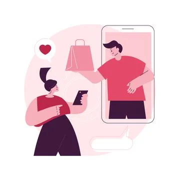 Interactive advertising abstract concept vector illustration. Stock Illustration