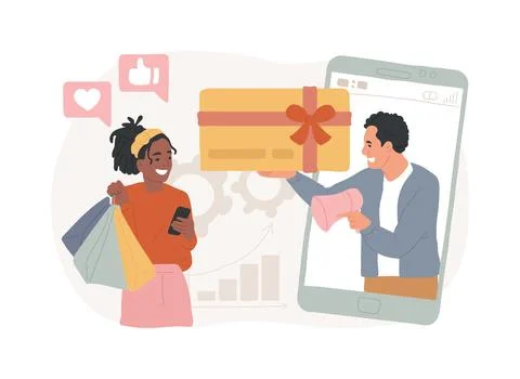 Interactive advertising isolated concept vector illustration. Ilustración de archivo